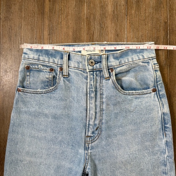 Abercrombie & Fitch The Ankle Straight Ultra High Rise Jean Size 24 Long blue - Picture 3 of 12